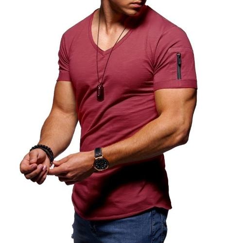 Men's Casual Short Sleeve Cotton T-shirt - CLOTHFN