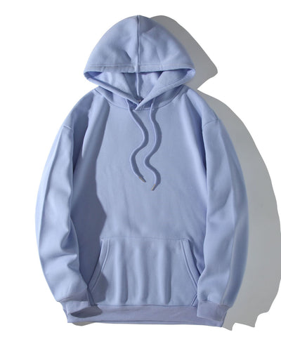 Fashion Solid Color Pullover Hoodie Sweater - CLOTHFN