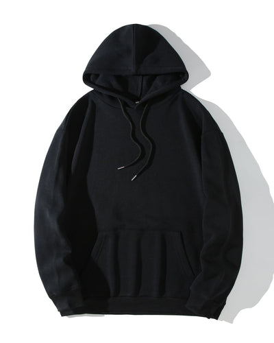 Fashion Solid Color Pullover Hoodie Sweater - CLOTHFN