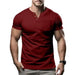 Casual T-shirt V-neck Fashion Slim Men's Short Sleeve - CLOTHFN