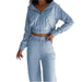 European Hat Casual Sweatshirt Outfit Two-piece Set - CLOTHFN