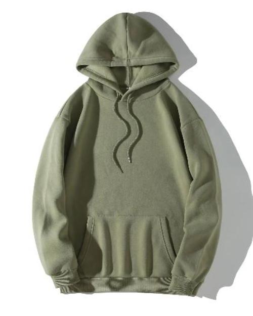 Fashion Solid Color Pullover Hoodie Sweater - CLOTHFN