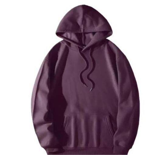 Fashion Solid Color Pullover Hoodie Sweater - CLOTHFN