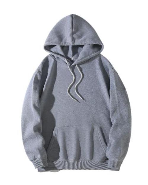 Fashion Solid Color Pullover Hoodie Sweater - CLOTHFN