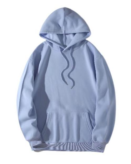 Fashion Solid Color Pullover Hoodie Sweater - CLOTHFN