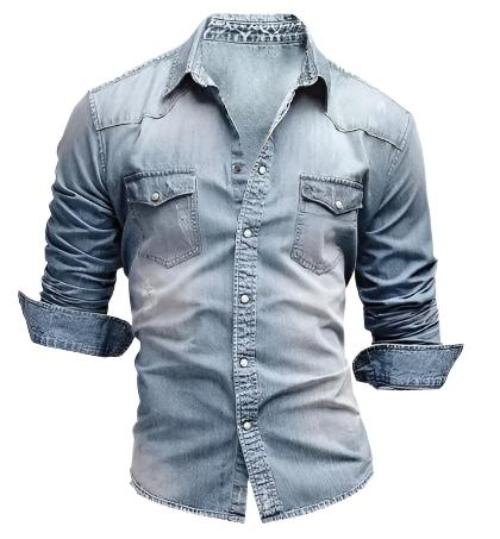 Men Shirt Brand Male Long Sleeve Shirts Casual Solid Slim Fit - CLOTHFN