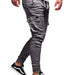 Tethered Elastic Sports Baggy Pants Long Casual Pants Jogging Pants - CLOTHFN