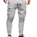 Tethered Elastic Sports Baggy Pants Long Casual Pants Jogging Pants - CLOTHFN