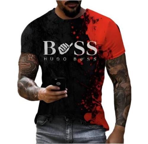 Men's Printed Fashion Fashion Short Sleeve Casual - CLOTHFN