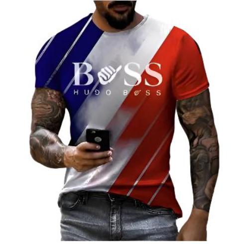 Men's Printed Fashion Fashion Short Sleeve Casual - CLOTHFN