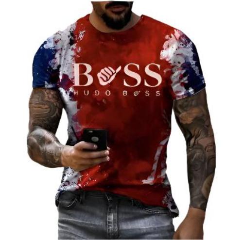 Men's Printed Fashion Fashion Short Sleeve Casual - CLOTHFN