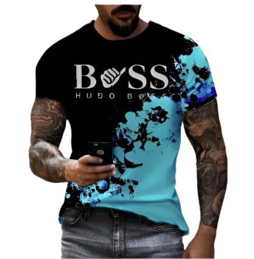 Men's Printed Fashion Fashion Short Sleeve Casual - CLOTHFN