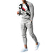 Men's Round Neck Striped Sweatshirt Suit - CLOTHFN