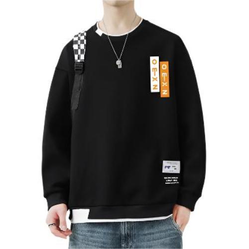 Men's Sweatshirt Round Neck Pullover Top - CLOTHFN