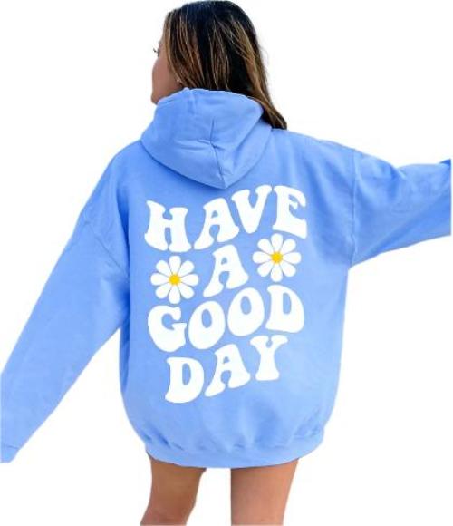 Spring And Autumn Men's Women's Hoodie Flower Print Casual Hoodie - CLOTHFN