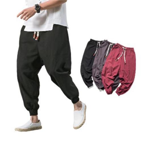 Mens Hip Hop Streetwear Gym Joggers Pants Drawstring Elastic Pockets Tapered Sweatpants - CLOTHFN