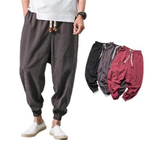 Mens Hip Hop Streetwear Gym Joggers Pants Drawstring Elastic Pockets Tapered Sweatpants - CLOTHFN