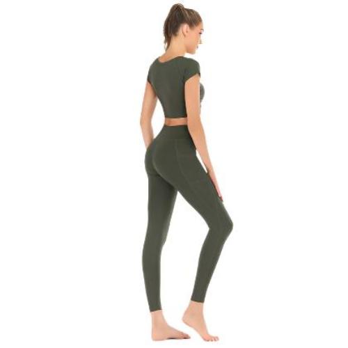 Pocket yoga clothes suit women - CLOTHFN