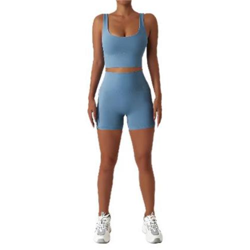 Quick-drying Tight Yoga Clothing Women's Pocket Running Sports Suit - CLOTHFN