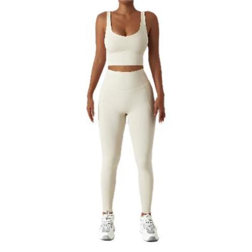 Quick-drying Tight Yoga Clothing Women's Pocket Running Sports Suit - CLOTHFN