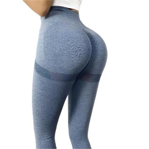 Seamless Knitted Peach Hip Women's Tight Elastic Yoga Pants High Waist Quick-drying Hip Pants - CLOTHFN