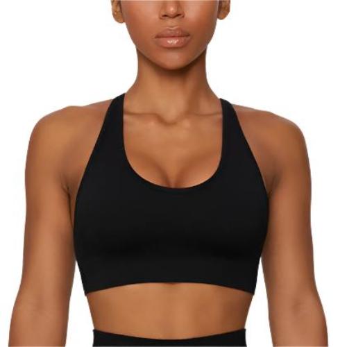 Seamless Solid Color Knitted High Elastic Sports Bra Underwear Yoga Pants - CLOTHFN