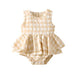 Summer Baby Girl Sleeveless Plaid Baby's Gown - CLOTHFN