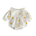 Sweet Daisies Embroidery Rompers Long Sleeve Onesie - CLOTHFN