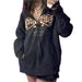 Women Hoodies Digital Letters Three-dimensional Embroidered Sweater Coat - CLOTHFN