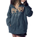 Women Hoodies Digital Letters Three-dimensional Embroidered Sweater Coat - CLOTHFN