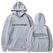 Women Hoodies Fleece-lined Plain Letter Print Pocket Drawstring Print - CLOTHFN