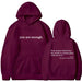 Women Hoodies Fleece-lined Plain Letter Print Pocket Drawstring Print - CLOTHFN