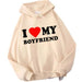 Women Hoodies  I Love My Boyfriend Girlfriend Hoodie - CLOTHFN