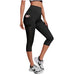 Pocket Slim Fit Cropped Yoga Pants - CLOTHFN