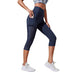 Pocket Slim Fit Cropped Yoga Pants - CLOTHFN