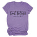 Women T-Shirt Letter Casual Loose Hedging - CLOTHFN