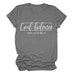 Women T-Shirt Letter Casual Loose Hedging - CLOTHFN