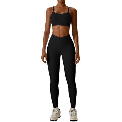 Women Yoga Set Thread Abdominal Tightening High Waist - CLOTHFN