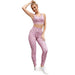 Workout Leggings Sports Leopard Suits Yoga Set Women - CLOTHFN