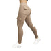 Workwear With Pocket Fitness Pants For Women High Elastic Tight - CLOTHFN