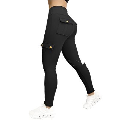 Workwear With Pocket Fitness Pants For Women High Elastic Tight - CLOTHFN