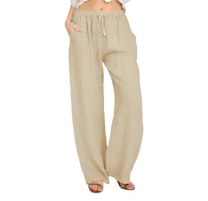 Women's Casual Cotton And Linen Loose Yoga Pants - CLOTHFN