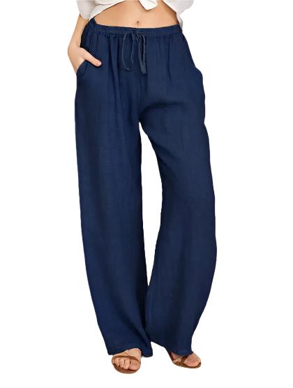 Women's Casual Cotton And Linen Loose Yoga Pants - CLOTHFN