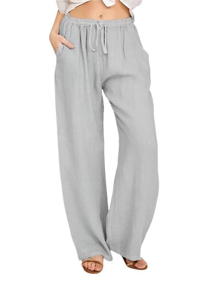 Women's Casual Cotton And Linen Loose Yoga Pants - CLOTHFN