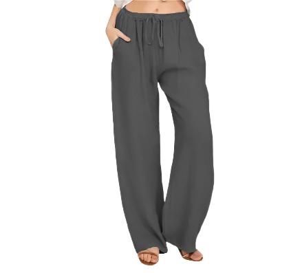 Women's Casual Cotton And Linen Loose Yoga Pants - CLOTHFN