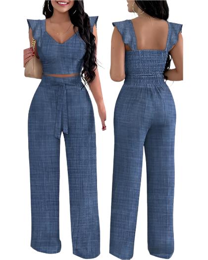 Women's Clothing Fashion Suspenders Two-piece Suit - CLOTHFN