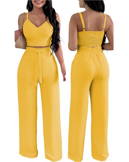 Women's Clothing Fashion Suspenders Two-piece Suit - CLOTHFN