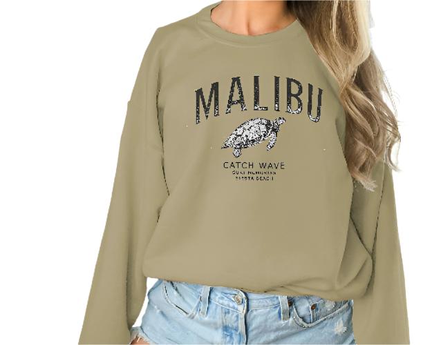 Women's Fashionable Solid Color Printed Long Sleeved Sweatshirt - CLOTHFN