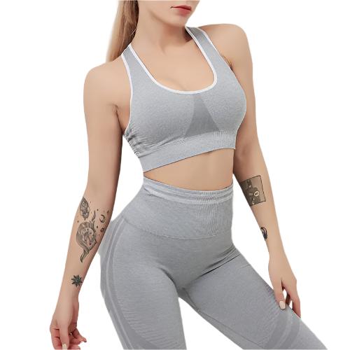 Women Workout Activewear Sports-Bra Outfit Leggings Seamless Fitness High-Waist New Gym - CLOTHFN