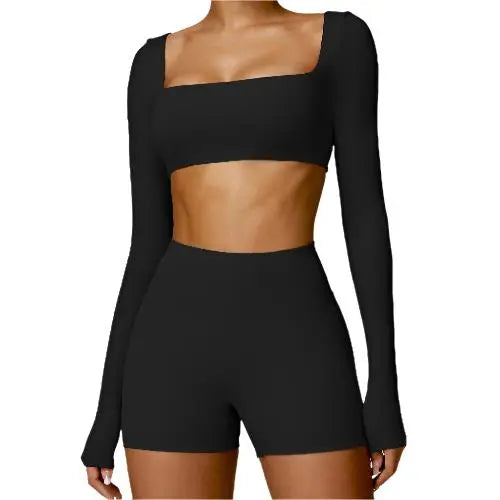 Women's Yoga Wear Tight Long Sleeve - CLOTHFN